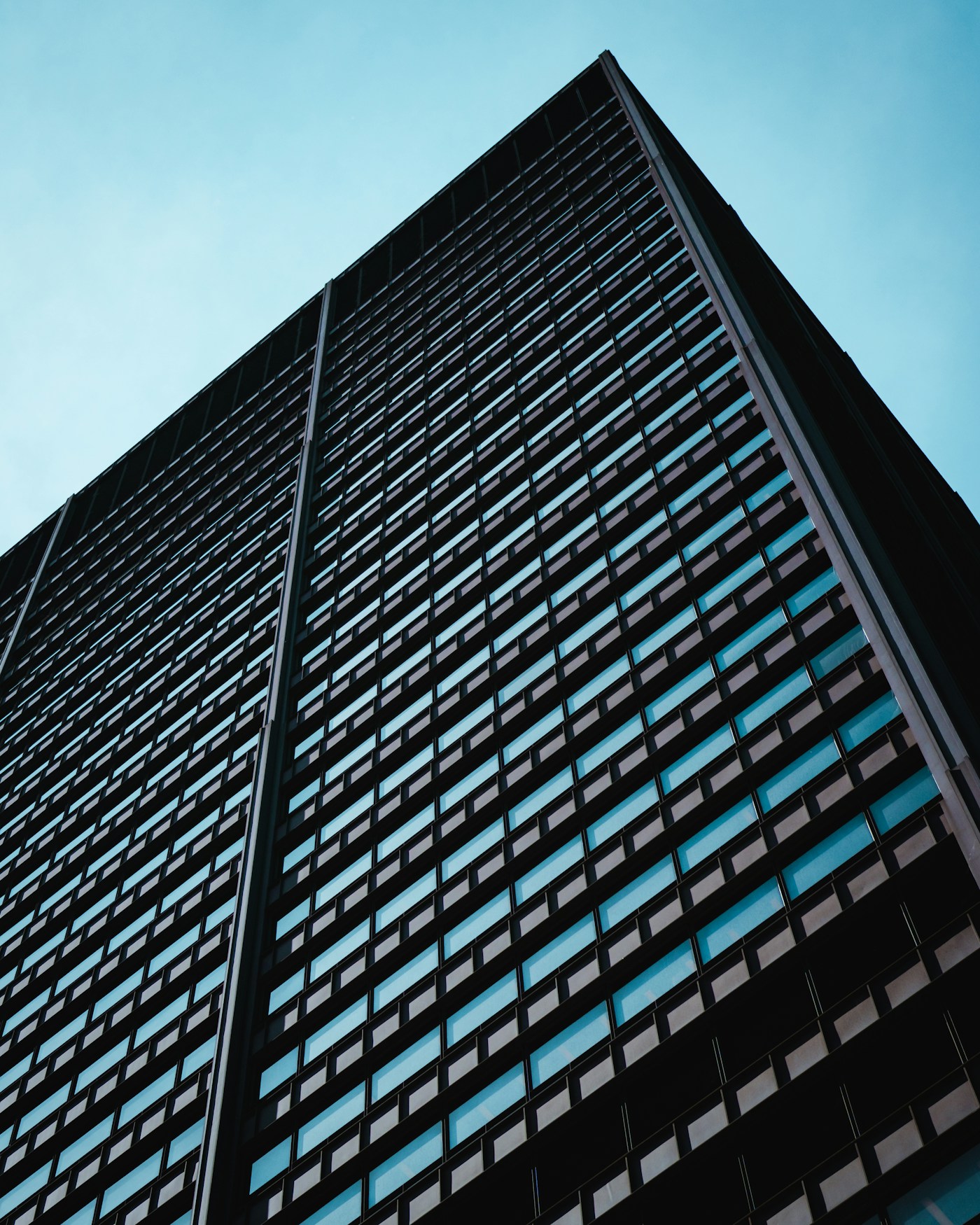 A sharply defined Chicago building against the sky